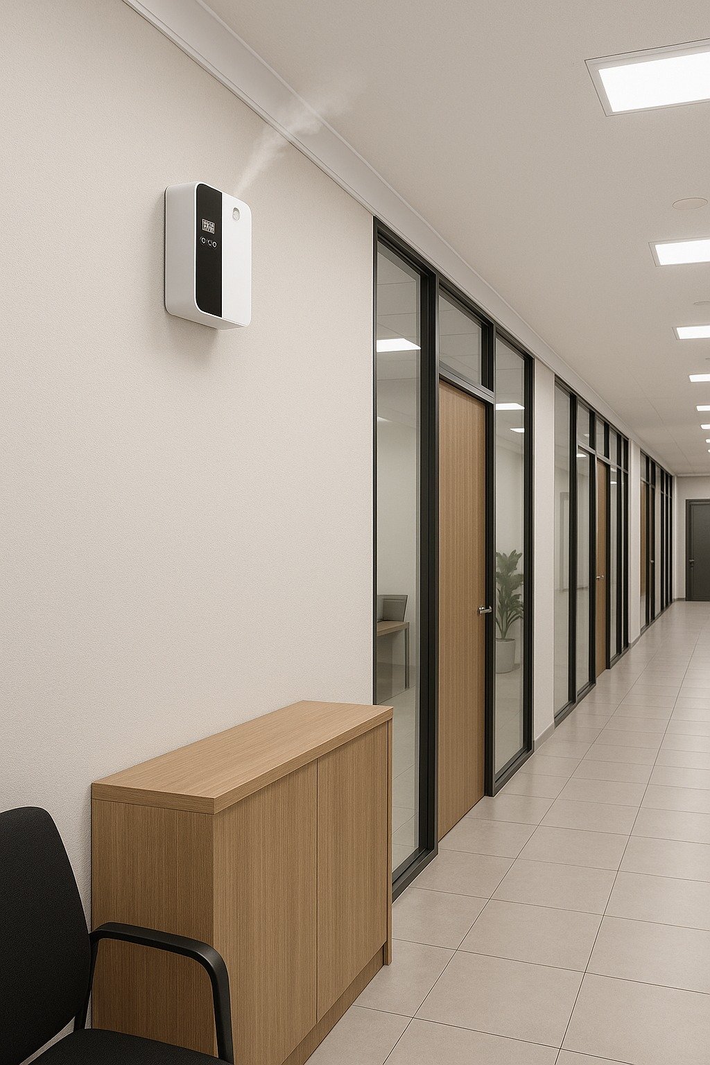 Odorizador em corredor de escritório