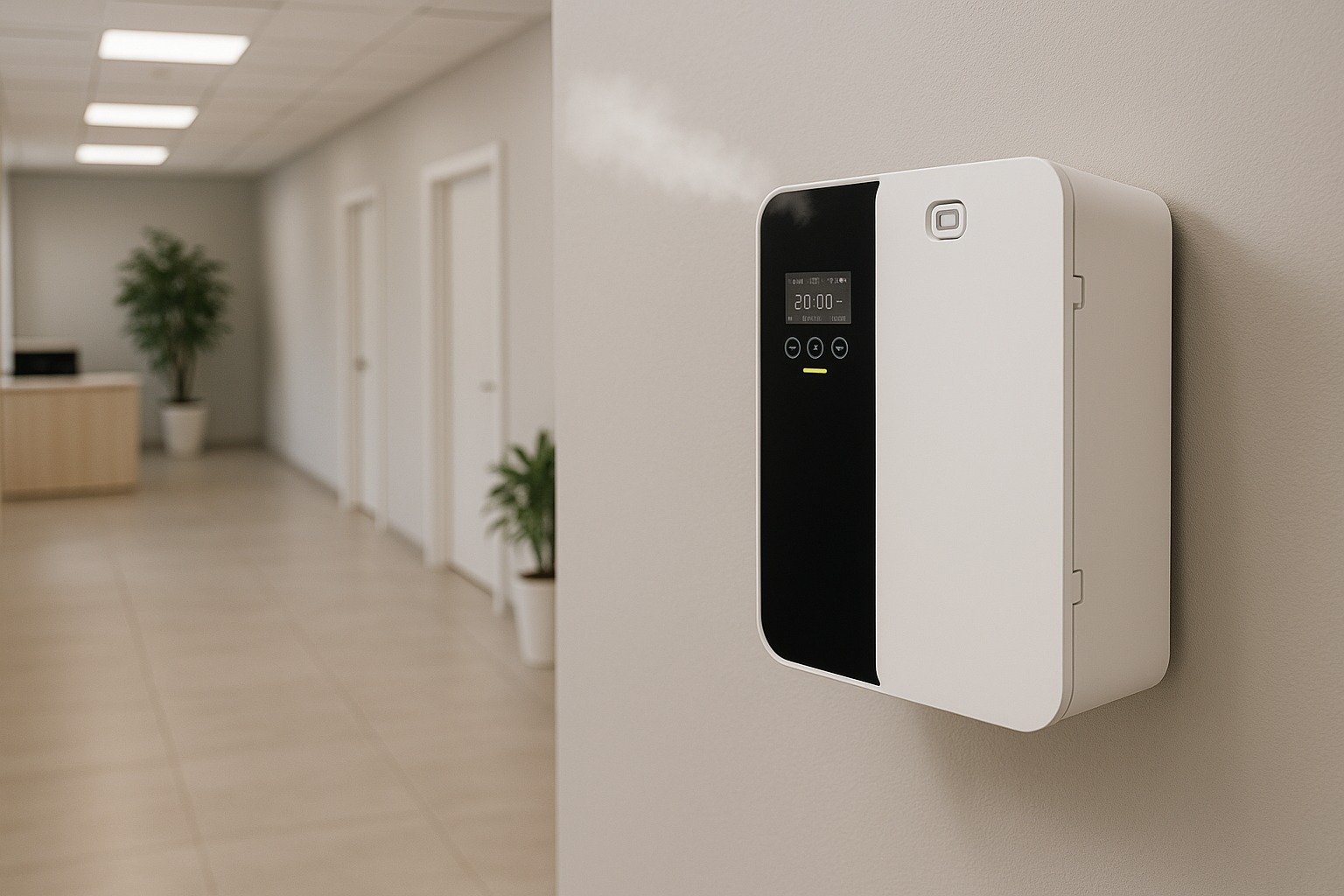 Detalhe do odorizador na parede